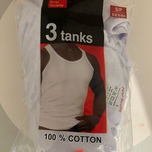 White Ribbed Men's Undershirt